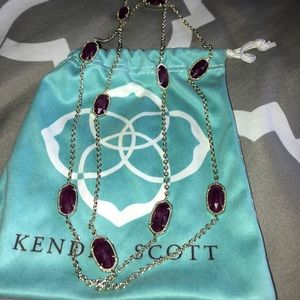Kendra Scott long purple chain necklace